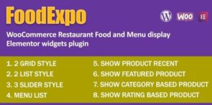 FoodExpo - WooCommerce Restaurant Food Menu display Elementor widgets plugin