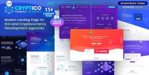 Cryptico - ICO Crypto Landing & Cryptocurrency WordPress Theme​