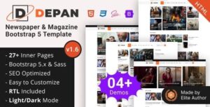 Depan - Newspaper & Magazine Bootstrap 5 Template