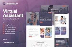 Assistalize - Virtual Assistant Elementor Template Kit