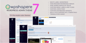 Wordpress Admin Theme - WPShapere