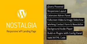 Nostalgia - WordPress Landing Page