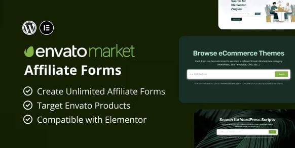 Envato Market Affiliate Forms for Elementor