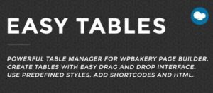 Easy Tables - Table Manager for WPBakery Page Builder