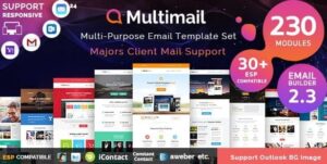Multimail | Responsive Mailchimp Email Template Set + Builder online