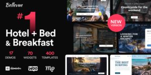 Hotel + Bed and Breakfast Booking Calendar Theme | Bellevue Hotel WordPress Theme