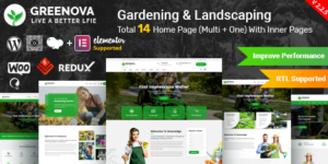 Greenova - Gardening & Landscaping WordPress Theme